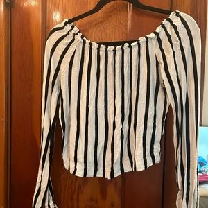Striped Bershka long sleeve top